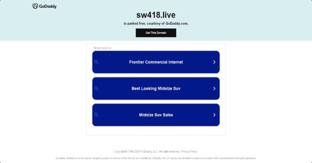 Parked domain of SW418